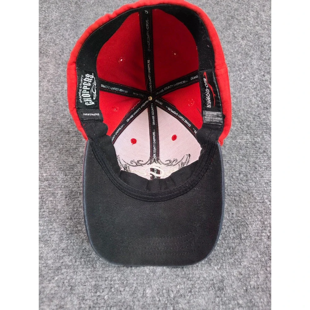 Vintage Orange County Choppers Hat Mens One Size Red Tribal Embroidered OCC Cap‎